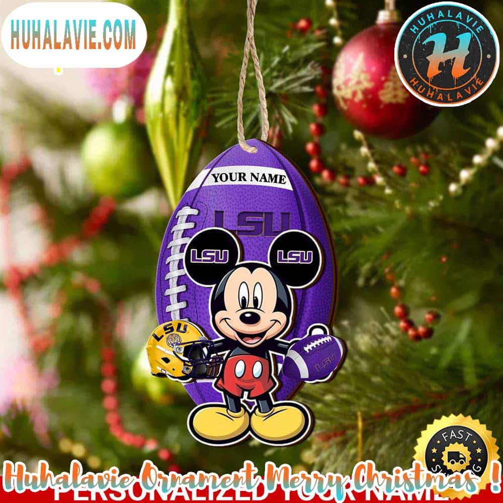 LSU TIGERS NCAA x Mickey Mouse Ornament Personalized Your Name LSU TIGERS NCAA x Mickey Mouse Ornament Personalized Your Name