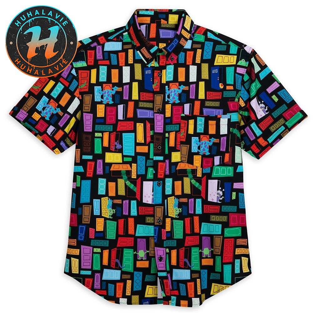Monsters Inc. University Doors Button Down Summer Gift For Fan RSVLTS Polo Shirt Monsters Inc. University Doors Button Down Summer Gift For Fan RSVLTS Polo Shirt