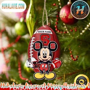 NC State Wolfpack x NCAA Mickey Mouse Ornament Personalized Your Name