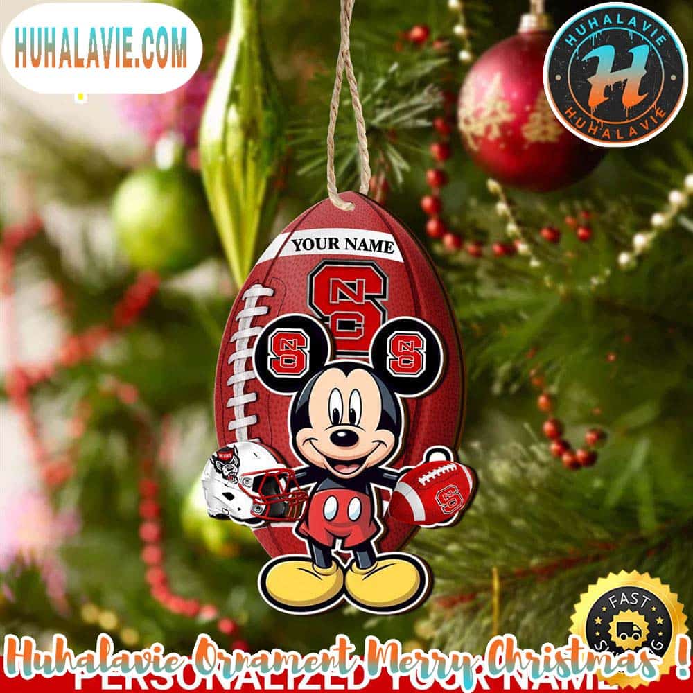 NC State Wolfpack x NCAA Mickey Mouse Ornament Personalized Your Name NC State Wolfpack x NCAA Mickey Mouse Ornament Personalized Your Name