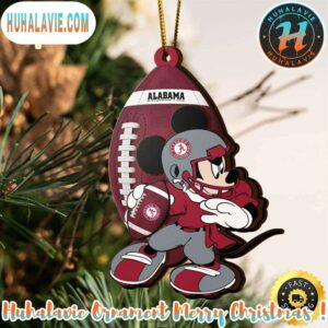 NCAA Alabama Crimson Tide x Mickey Mouse Christmas Ornament