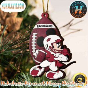 NCAA Arkansas Razorbacks Mickey Mouse Christmas Ornament