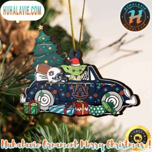 NCAA Auburn Tigers And Baby Yoda Christmas Ornament
