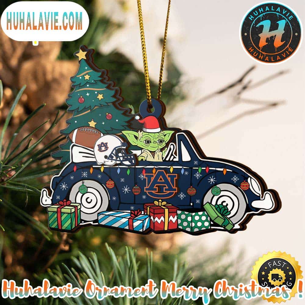 NCAA Auburn Tigers And Baby Yoda Christmas Ornament NCAA Auburn Tigers And Baby Yoda Christmas Ornament