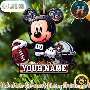 NCAA Auburn Tigers Mickey Mouse Ornament Personalized Your Name