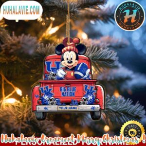 NCAA Kentucky Wildcats Mickey Mouse Ornament Personalized Your Name Sport Home Decor