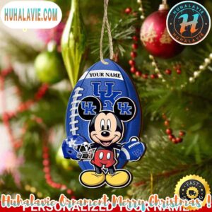 NCAA Kentucky Wildcats x Mickey Mouse Ornament Personalized Your Name