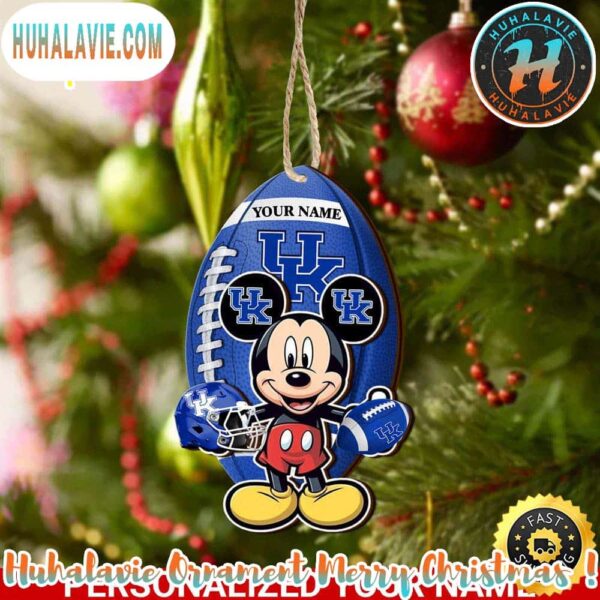 NCAA Kentucky Wildcats x Mickey Mouse Ornament Personalized Your Name