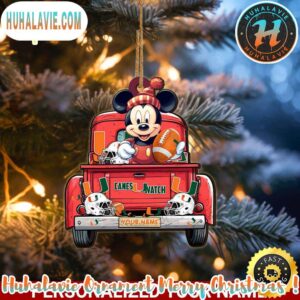 NCAA Miami Hurricanes Mickey Mouse Ornament Personalized Your Name Sport Home Decor
