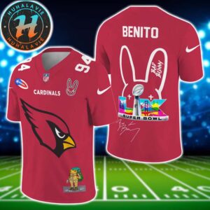NFL Arizona Cardinals Super Bowl LX x Bad Bunny Benito 94 Gift For Fan Football Jersey