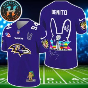 NFL Baltimore Ravens x Bad Bunny Benito 94 Super Bowl LX Gift For Fan Football Jersey