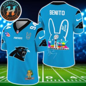 NFL Carolina Panthers Super Bowl LX x Bad Bunny Benito 94 Gift For Fan Football Jersey
