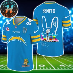 NFL Los Angeles Chargers Super Bowl LX x Bad Bunny Benito 94 Gift For Fan Football Jersey