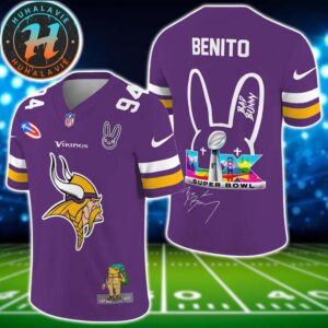 NFL Minnesota Vikings Super Bowl LX x Bad Bunny Benito 94 Gift For Fan Football Jersey