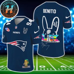 NFL New England Patriots Super Bowl LX x Bad Bunny Benito 94 Gift For Fan Football Jersey