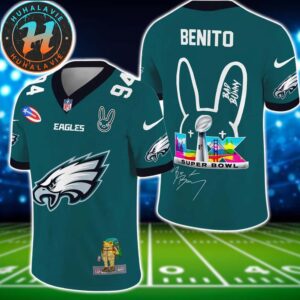 NFL Philadelphia Eagles Super Bowl LX x Bad Bunny Benito 94 Gift For Fan Football Jersey